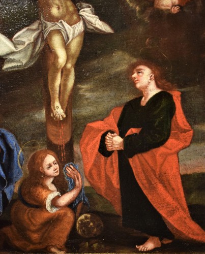 XVIIe siècle - La Crucifixion du Christ - École Flamande du XVIIe siècle